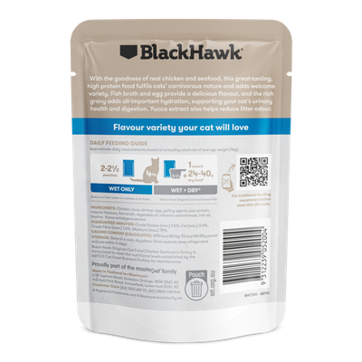Black Hawk Cat Chicken &amp; Seafood Sachets