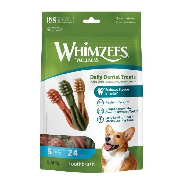 Whimzees Dental Toothbrush, Pack Size: Small 24 Pack
