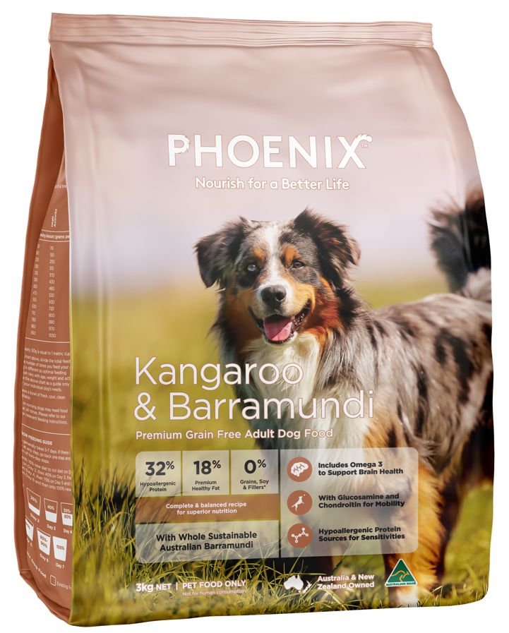 Phoenix Kangaroo &amp; Barramundi, Bag Size: 3kg