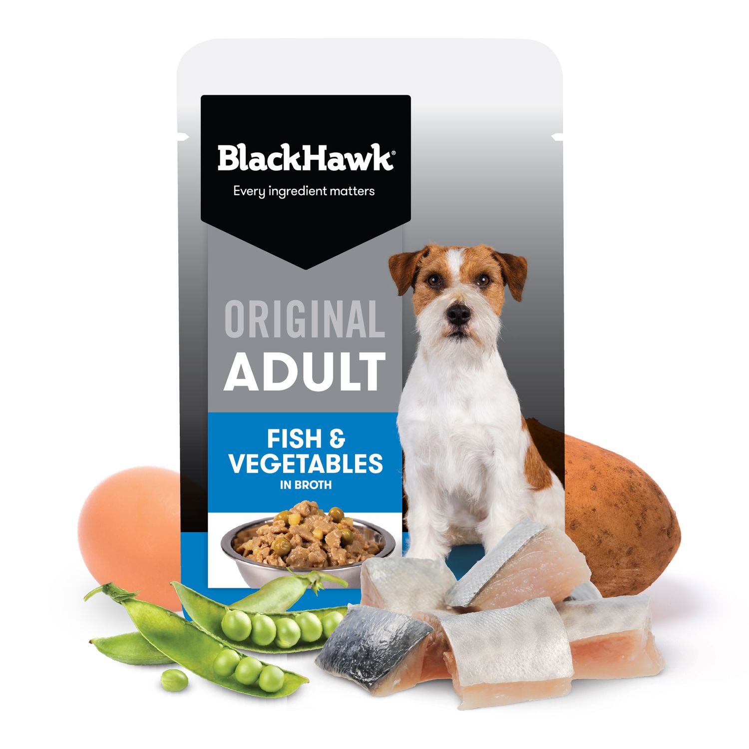 Blackhawk Original Adult Pouch Fish &amp; Veges, Type: 85g Pouch