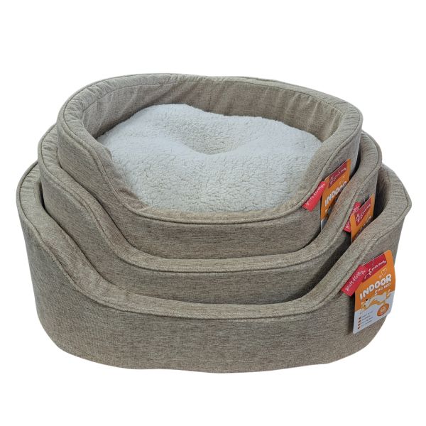 Yours Droolly Indoor Dog Bed Beige