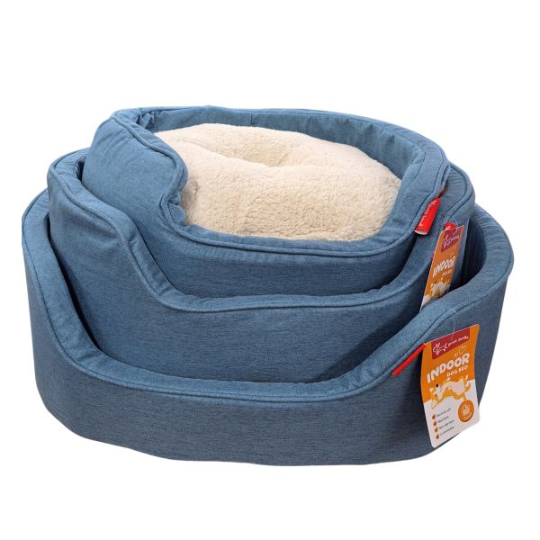 Yours Droolly Indoor Dog Bed Blue