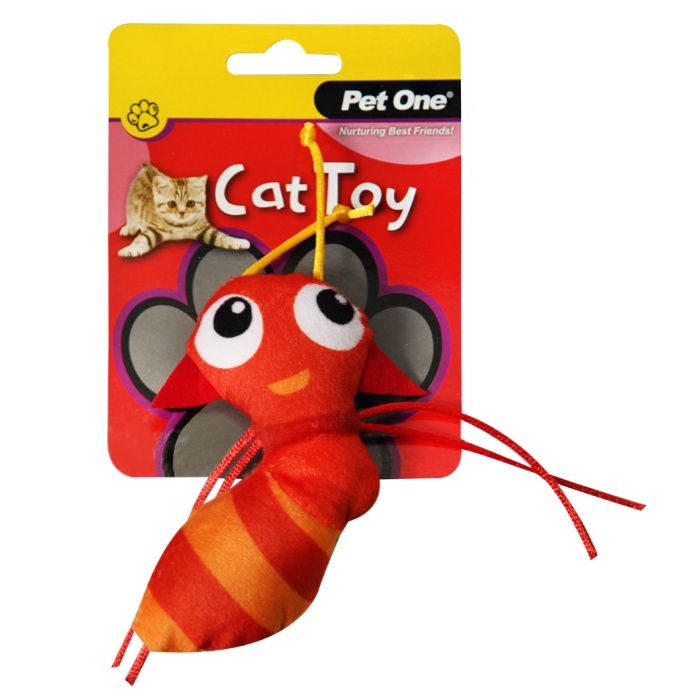 Pet One Cat Toy Red Ant With String