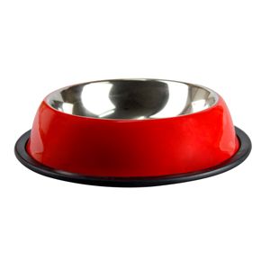 Petware Stainless Bowl Non-Tip Anti-Skid Red
