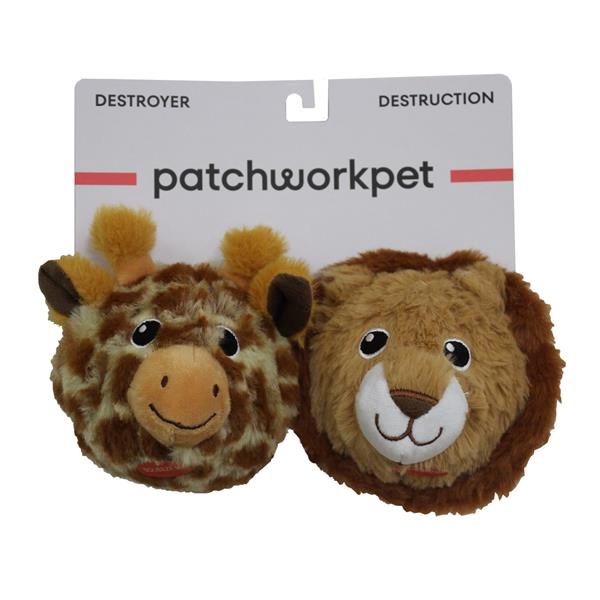 Patchwork Pet Pricklet Duo Giraffe &amp; Lion