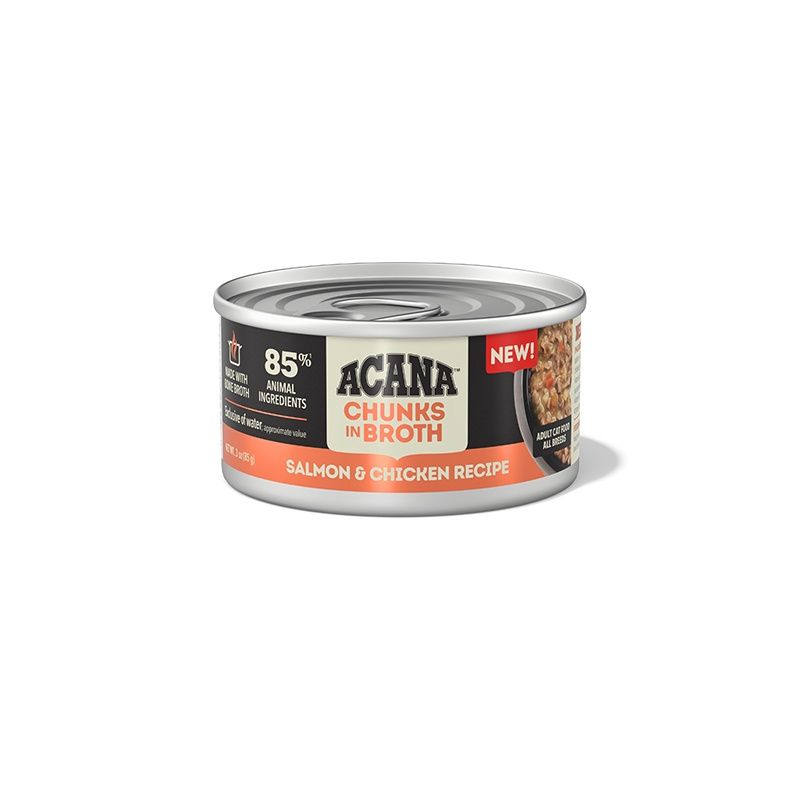 Acana Cat Salmon &amp; Chicken in Broth, Type: 85g