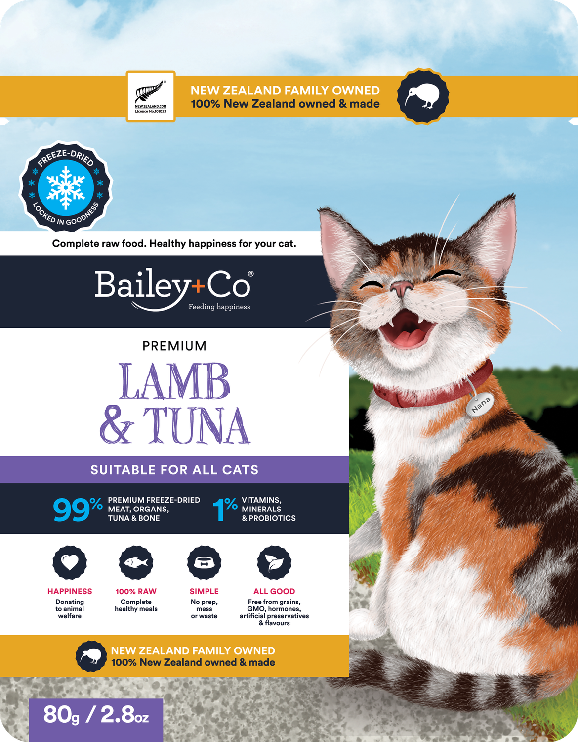 Bailey+Co Freeze-Dried Cat Food Lamb &amp; Tuna