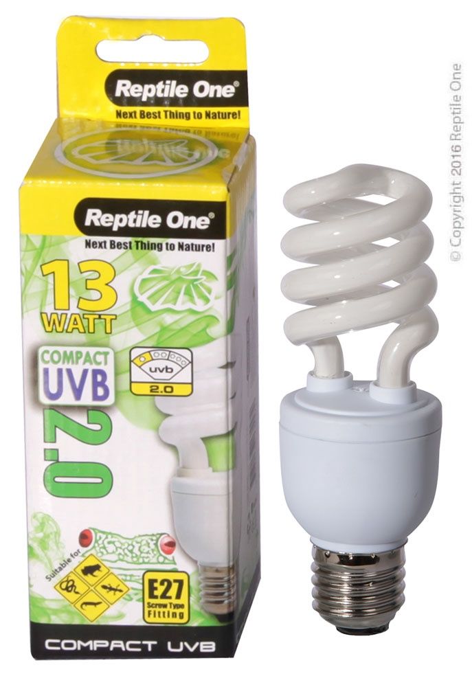 Reptile One Bulb Compact UVB, Output: 2.0, Wattage: 13w
