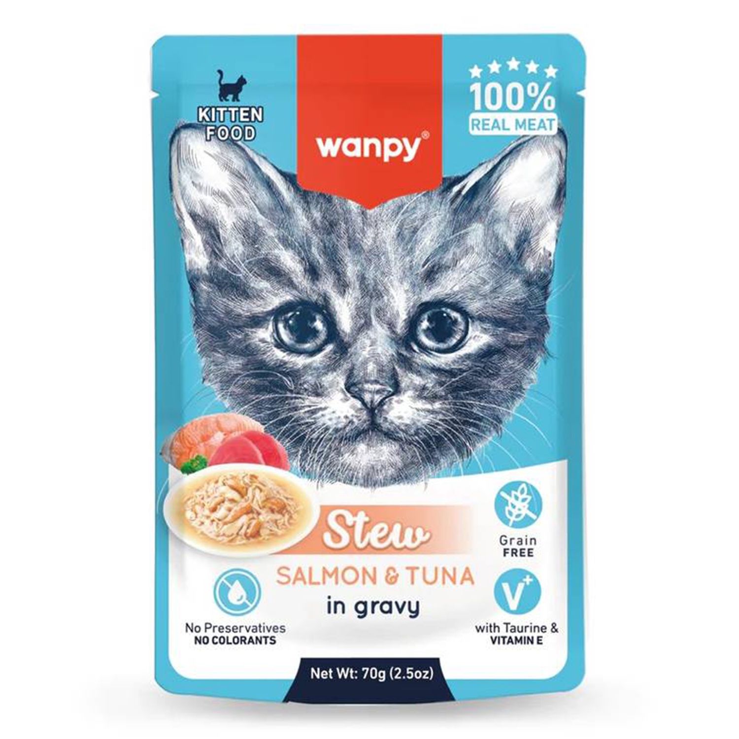 Wanpy Grainfree Cat Salmon &amp; Tuna Stew in Gravy