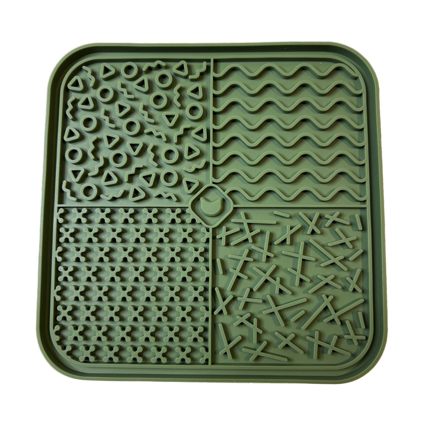 Waggin Tails Slow Feeder Snack Mat, Colour: Olive