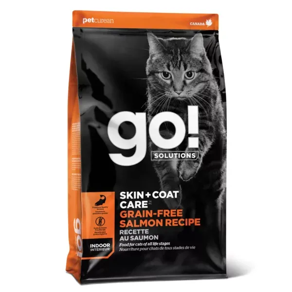 Go! Solutions Skin + Coat Care Grain Free Salmon Recipe for cats, Bag Size: 3.63kg