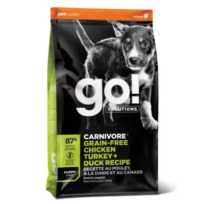 Go! Solutions Carnivore Grain-Free Chicken, Turkey + Duck Recipe For Puppys