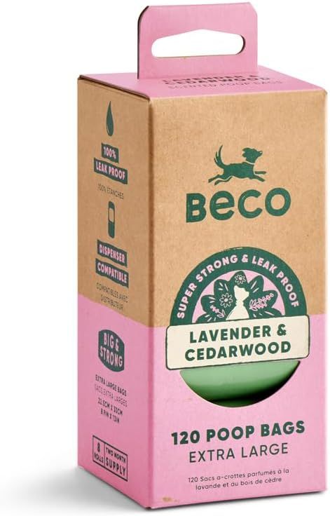 Beco Poop Bags Lavender &amp; Cedarwood Scented – 120pk