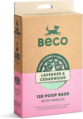 Beco Poop Bags with Handles Lavender & Cedarwood – 120pk