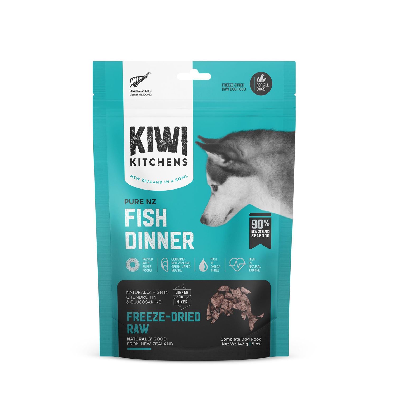 Kiwi Kitchens Freeze-Dried Fish Dog Dinner