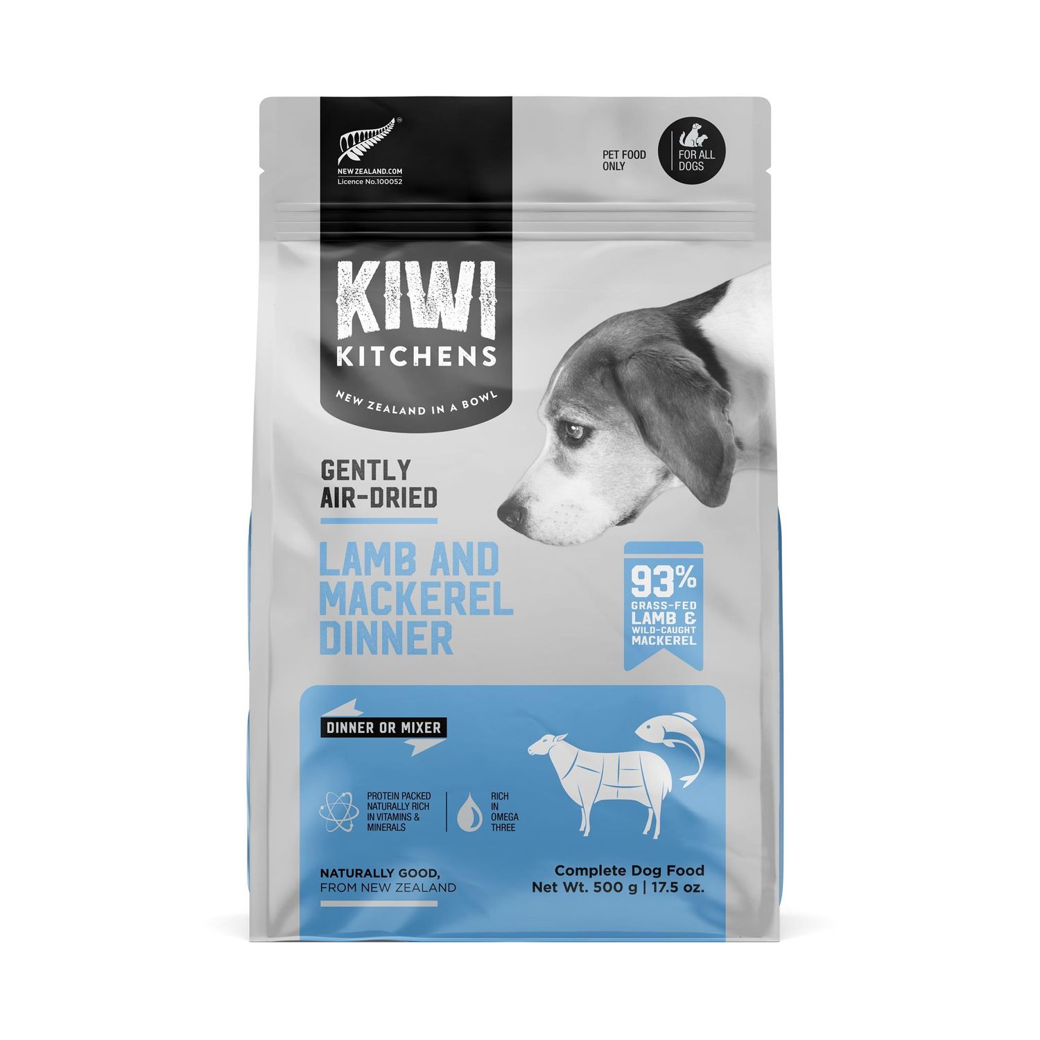 Kiwi Kitchens Air-Dried Lamb/Mackerel Dog