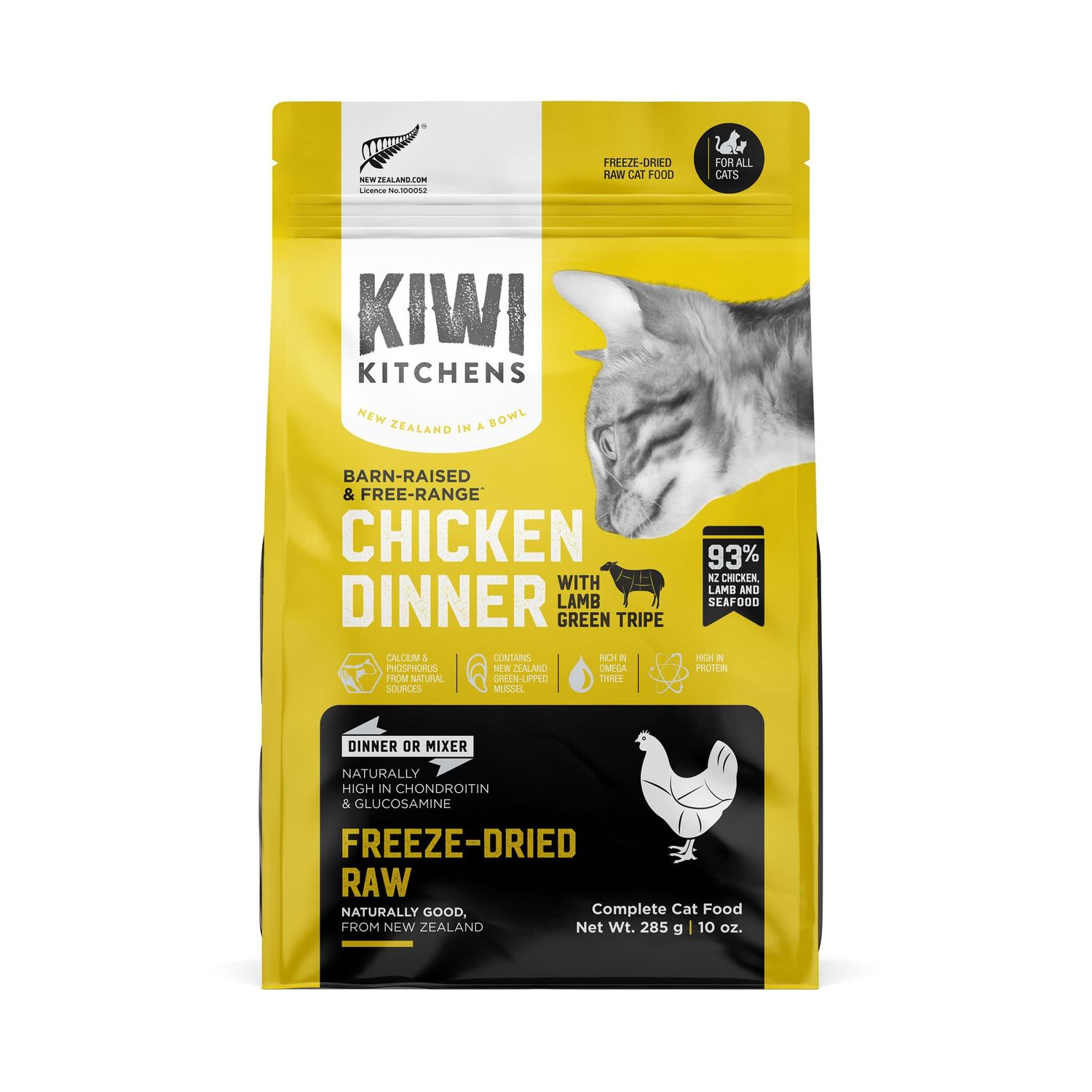 Kiwi Kitchens Freeze-Dried Chicken Cat Dinner 285g