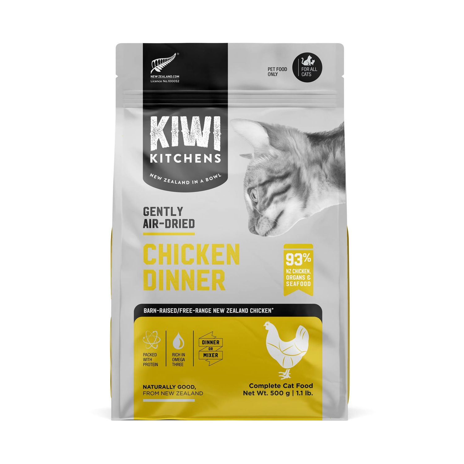 Kiwi Kitchens Air-Dried Chicken Cat Dinner 500g