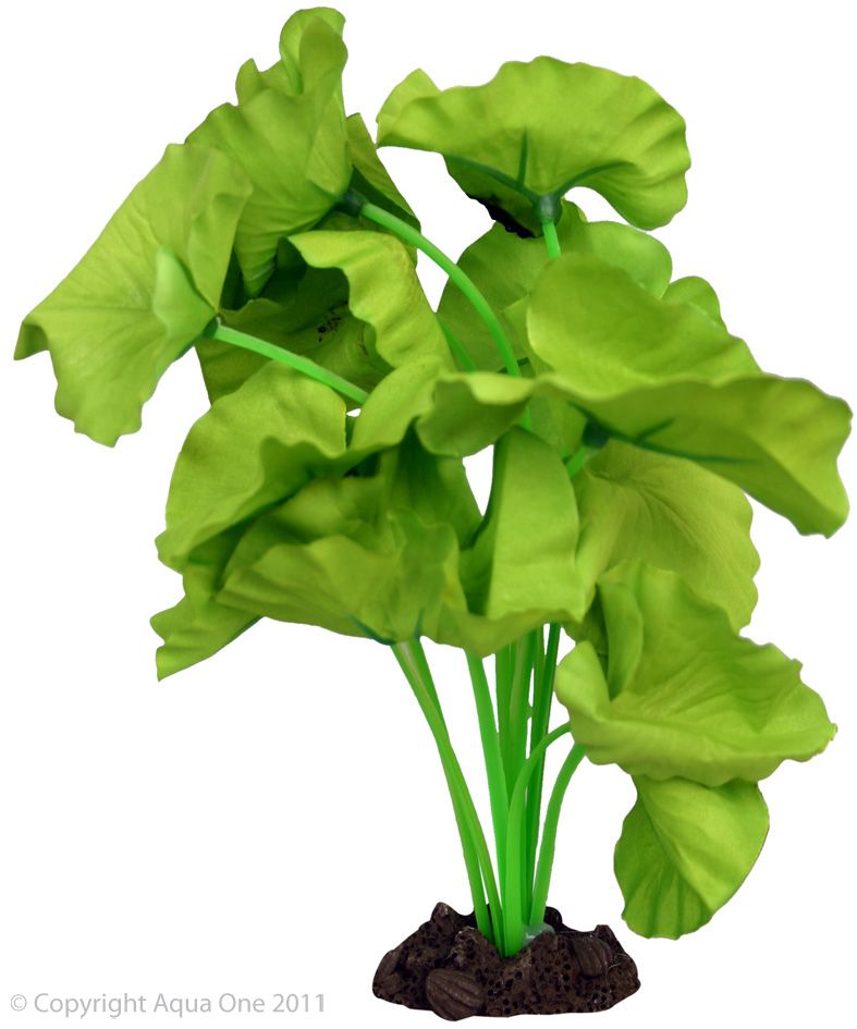 Aqua One Silk Plant - Tiger Lotus Green 20cm