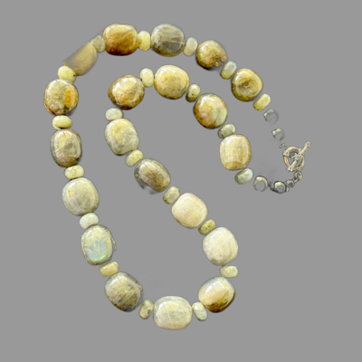 Labradorite-Burma Jade Necklace