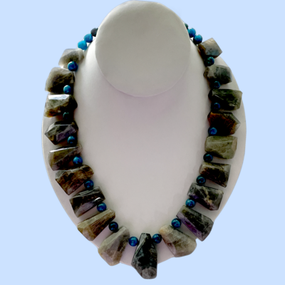 Labradorite -Blue Apatite beads