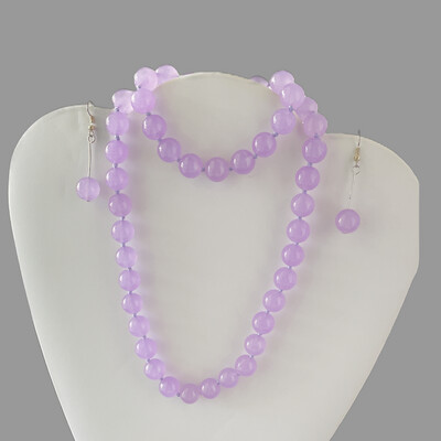 Kunzite Gemstone necklace 3 piece set