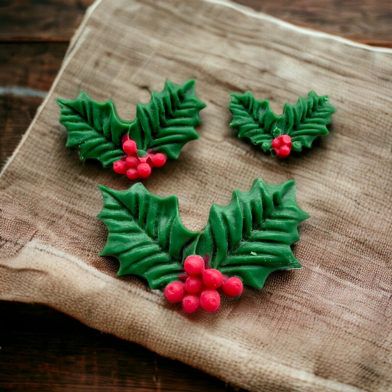 Holly Berry Wax or Soap Embeds