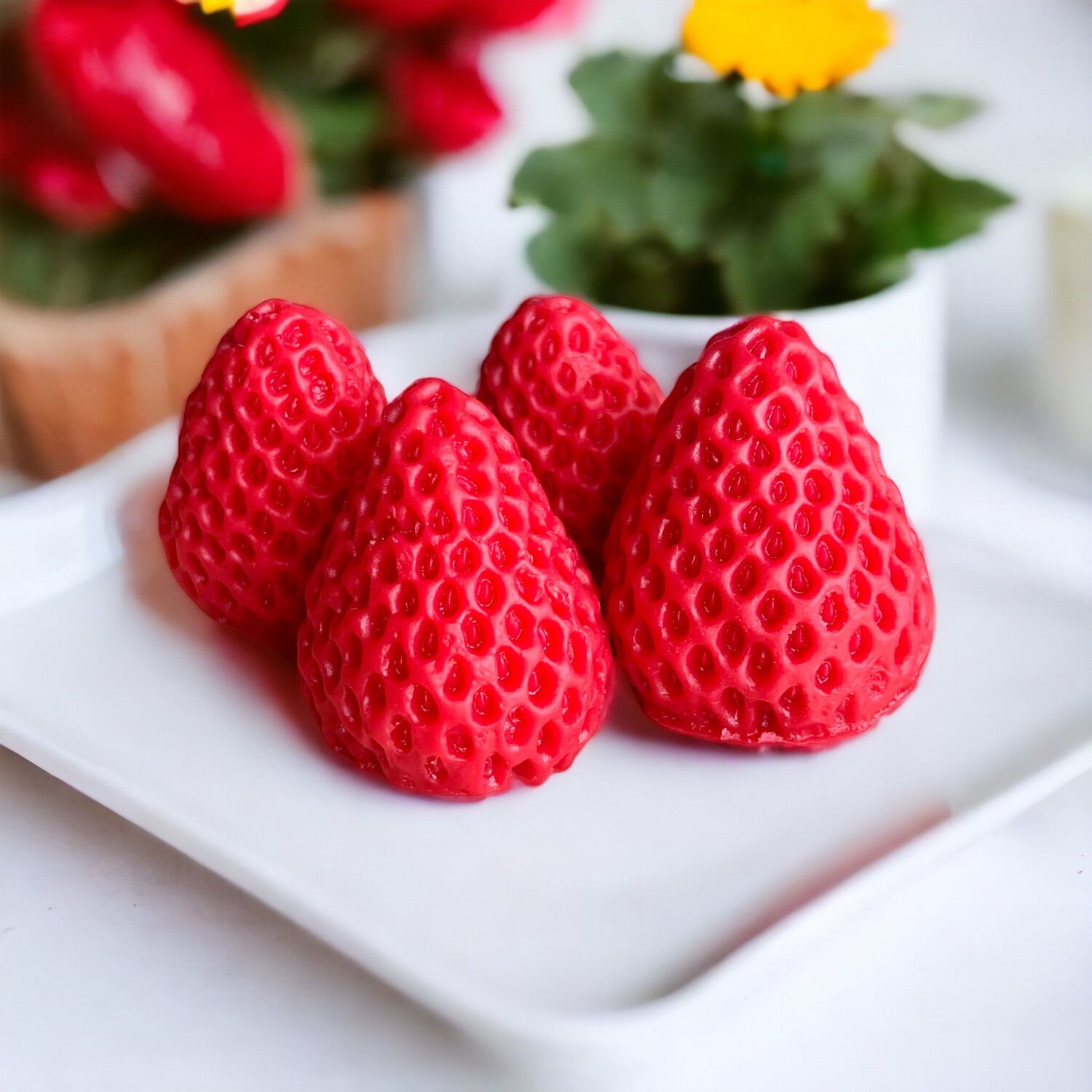 Whole Strawberry Wax or Soap Embeds