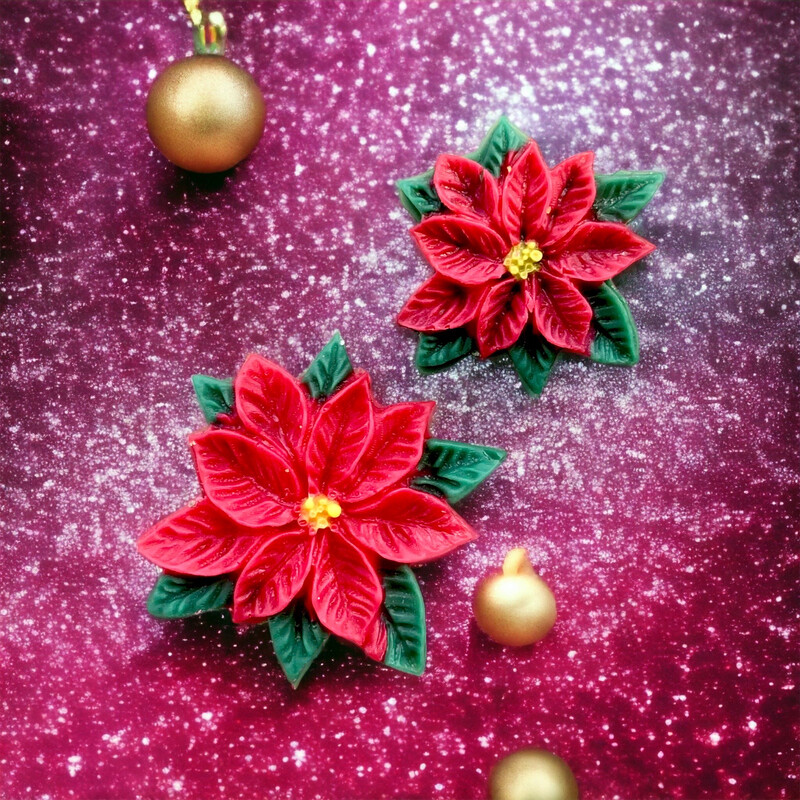 Poinsettias Wax or Soap Embeds