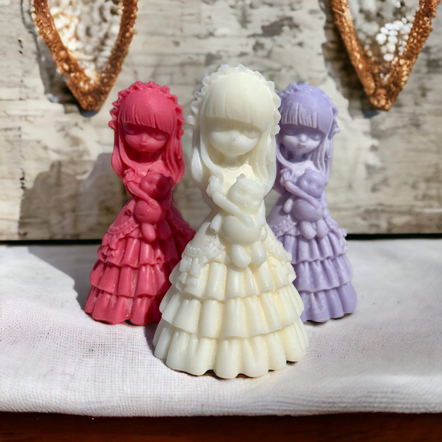Girl with Teddy Wax or Soap