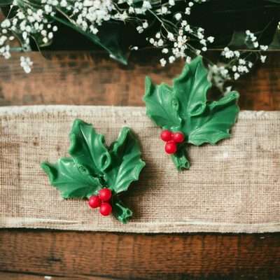 Realistic Holly Berry Wax or Soap Embeds