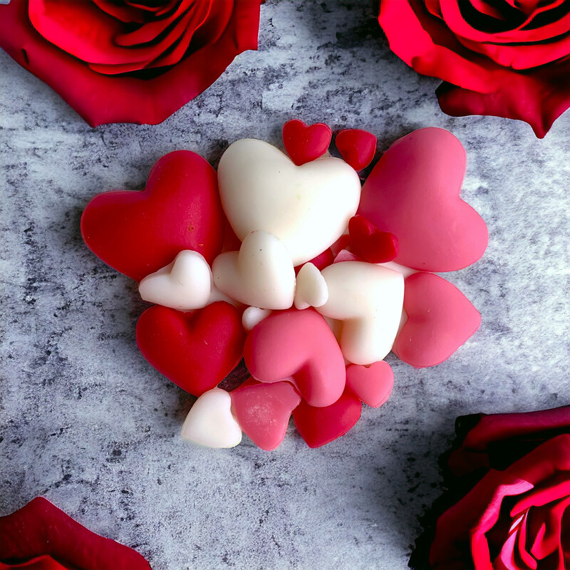 Heart Minis Baggie Wax or Soap Embeds