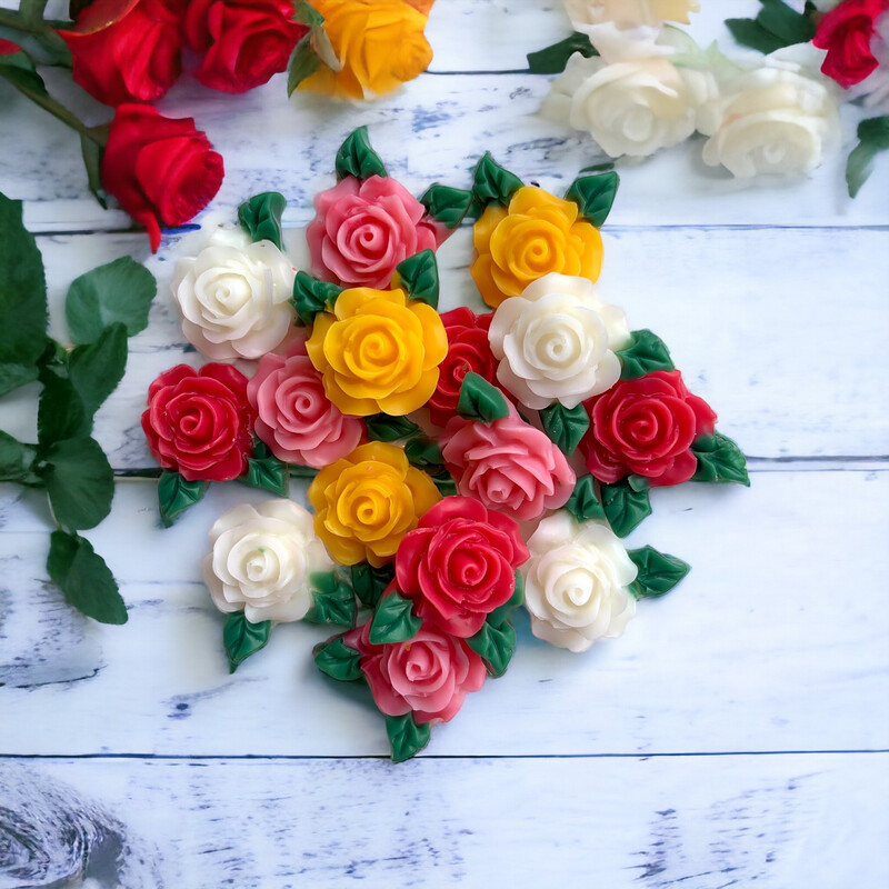 Mini Roses Wax or Soap Embeds
