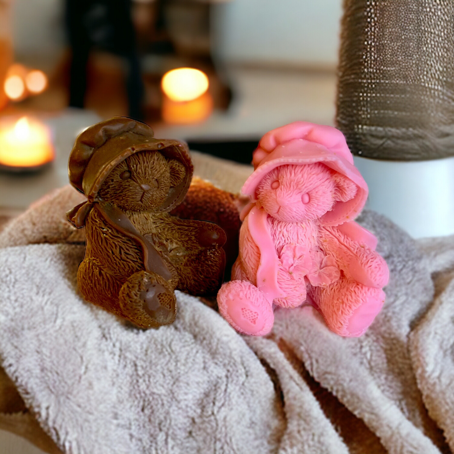 Teddy with Hat Wax or Soap Embeds