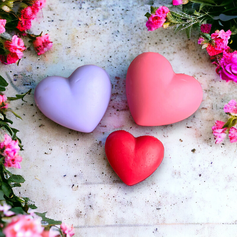 Bubble Hearts Wax or Soap Embeds