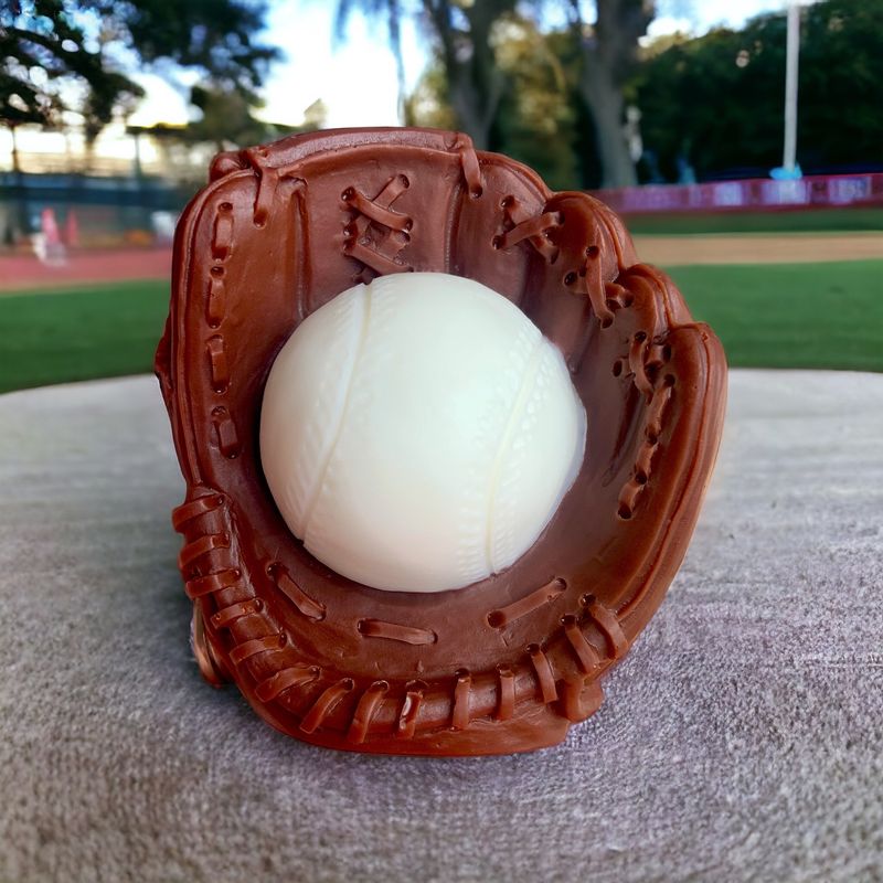 Baseball Glove with Ball Wax or Soap Embed