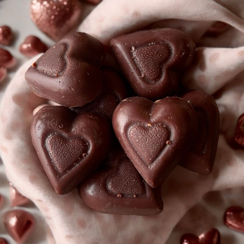 Chocolate Heart Wax or Soap Embeds
