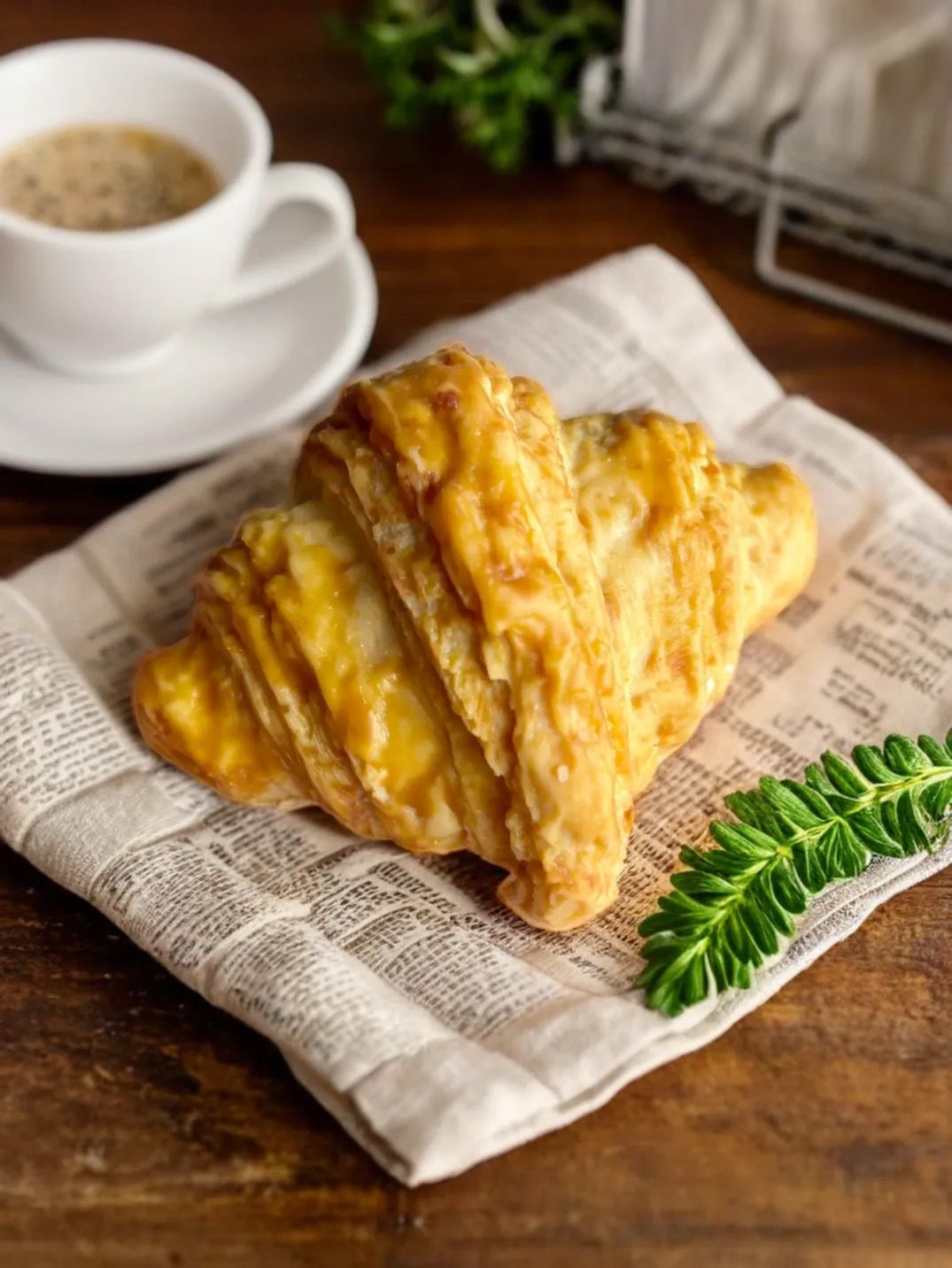 Large Croissant Wax Embed