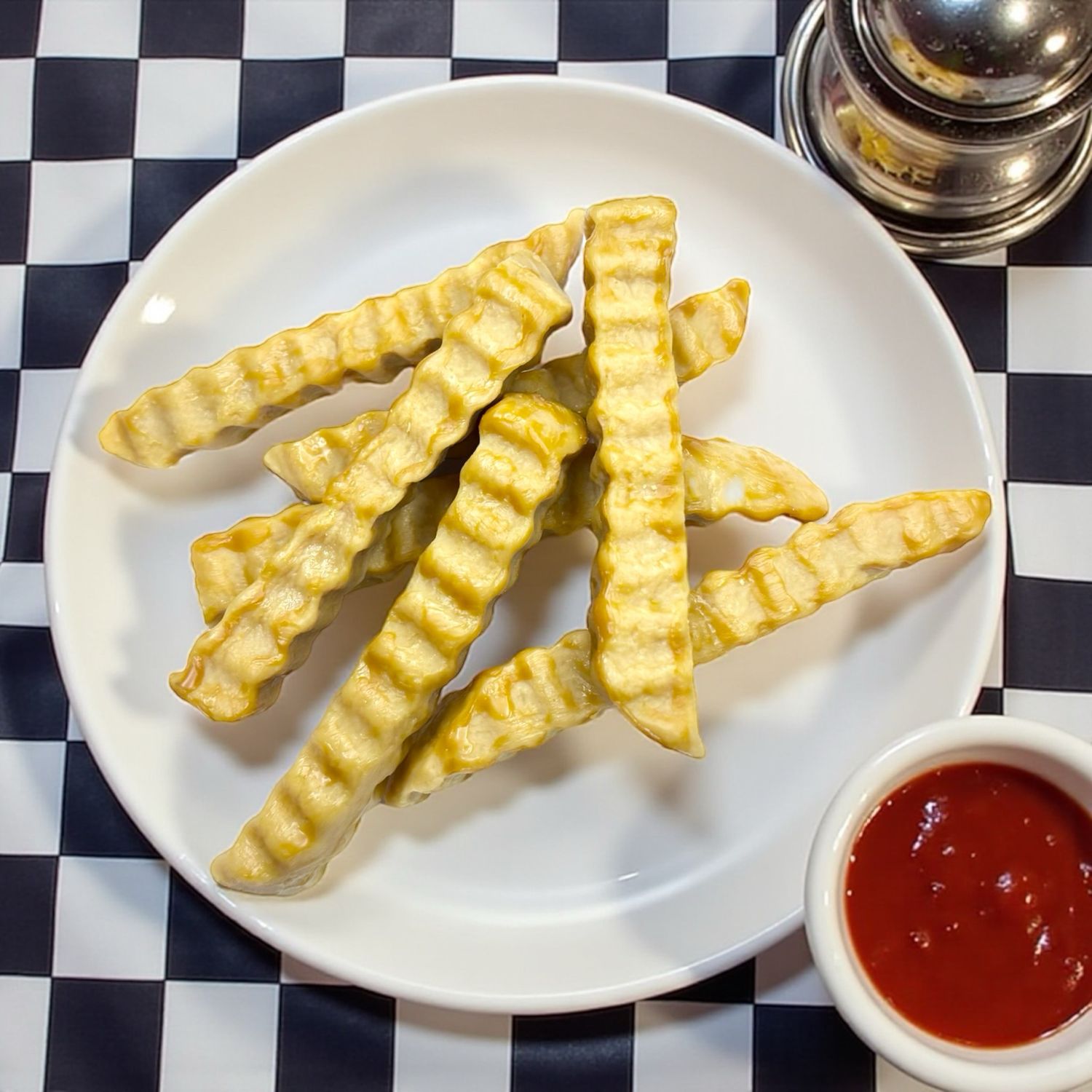 Crinkle Cut French Fries Wax Embeds