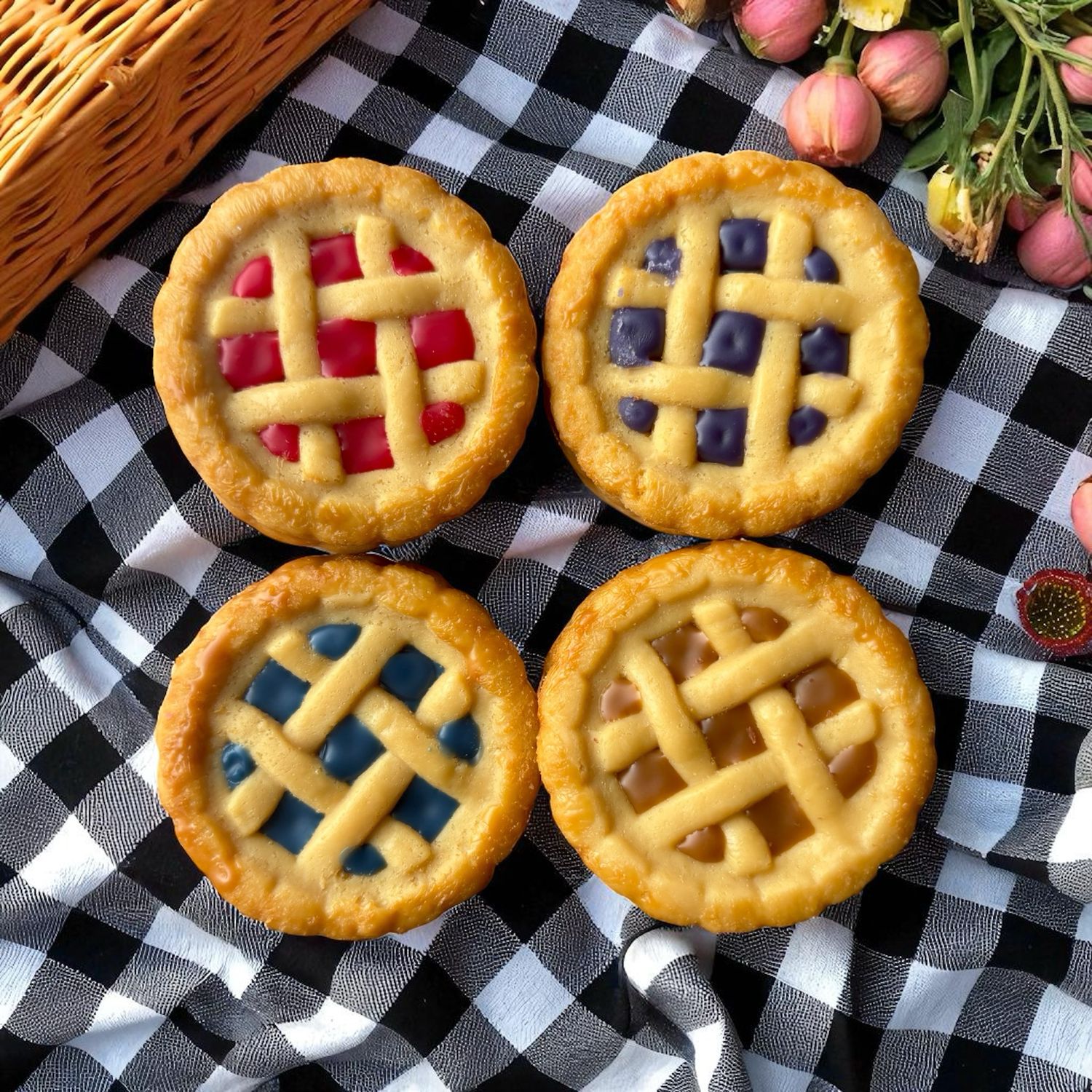 Mini Lattice Pies Wax Embeds