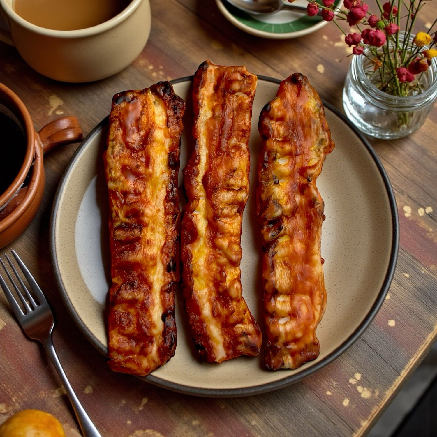 Bacon and Eggs Wax Embed Platter