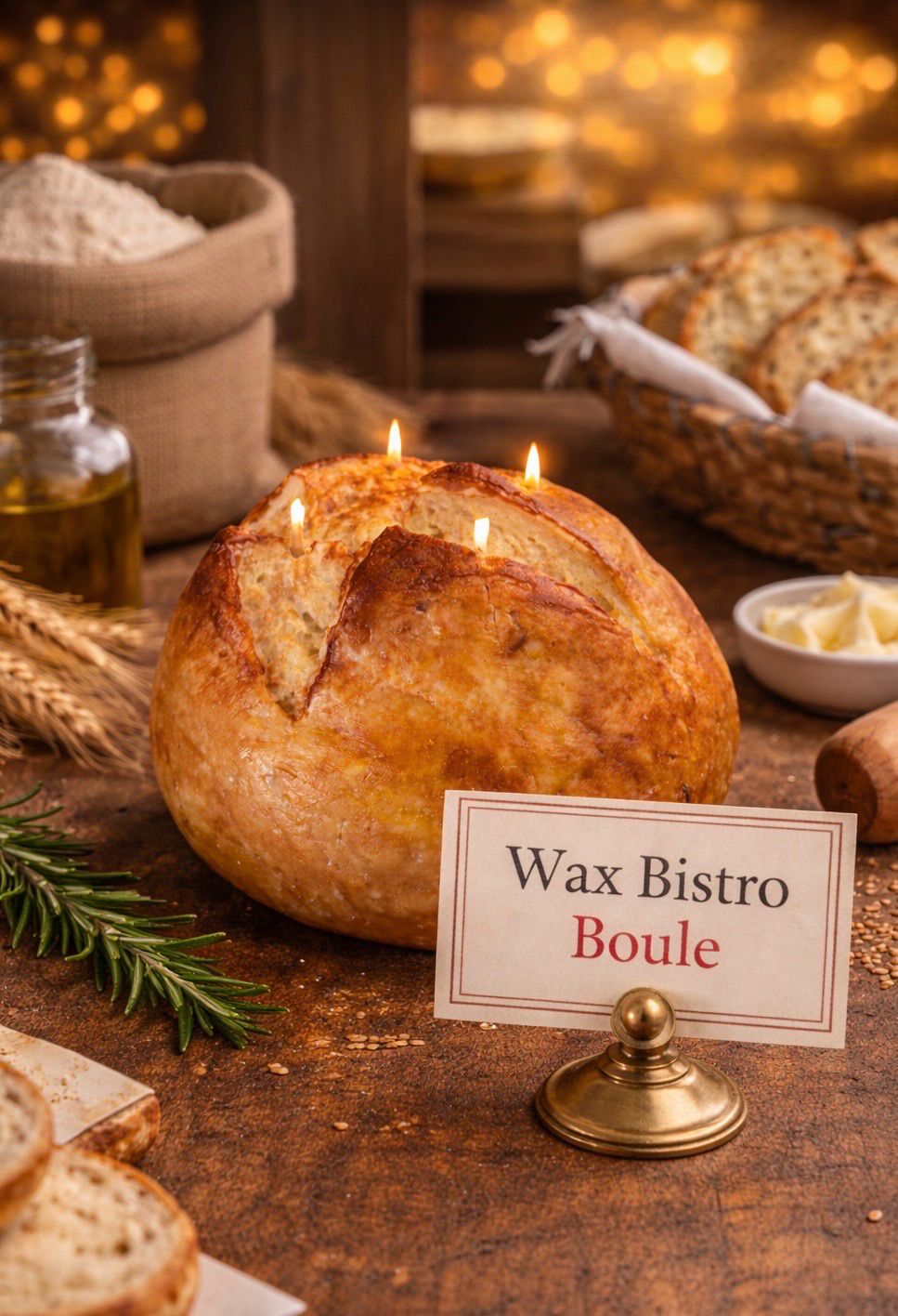 Boule Bread Artisan Candle