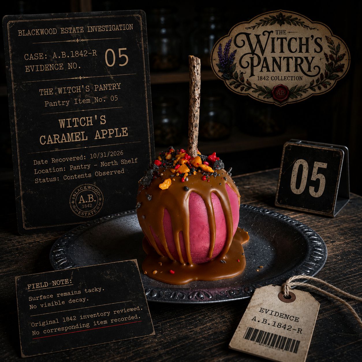 Witch’s Caramel Apple Wax Prop - Witch’s Pantry Collection