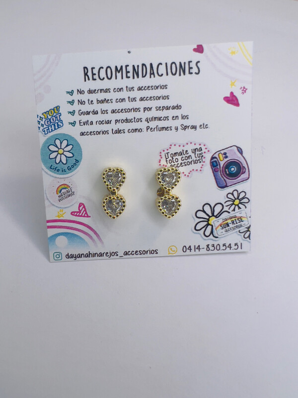 Zarcillos en forma de corazón 