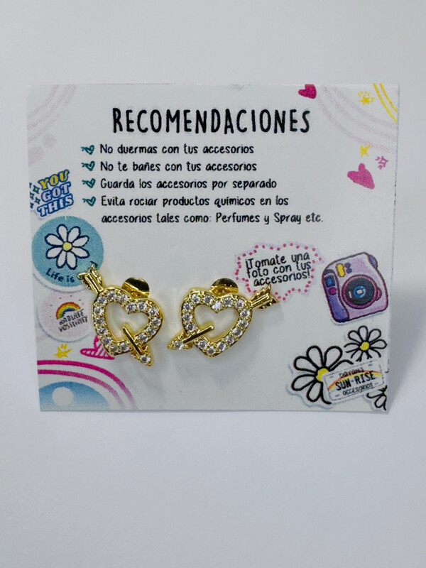 Topitos de corazones con flechas 