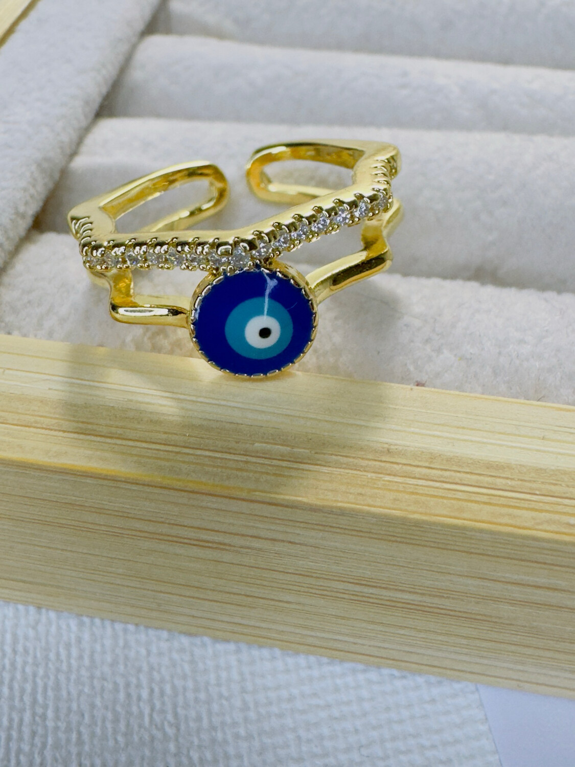 Anillo doble de ojos turco 