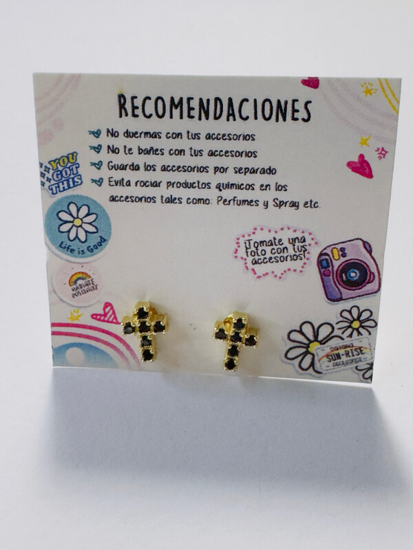 Mini topitos de cruz con circones 