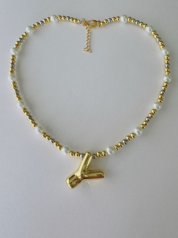 Choker de inicial silver 