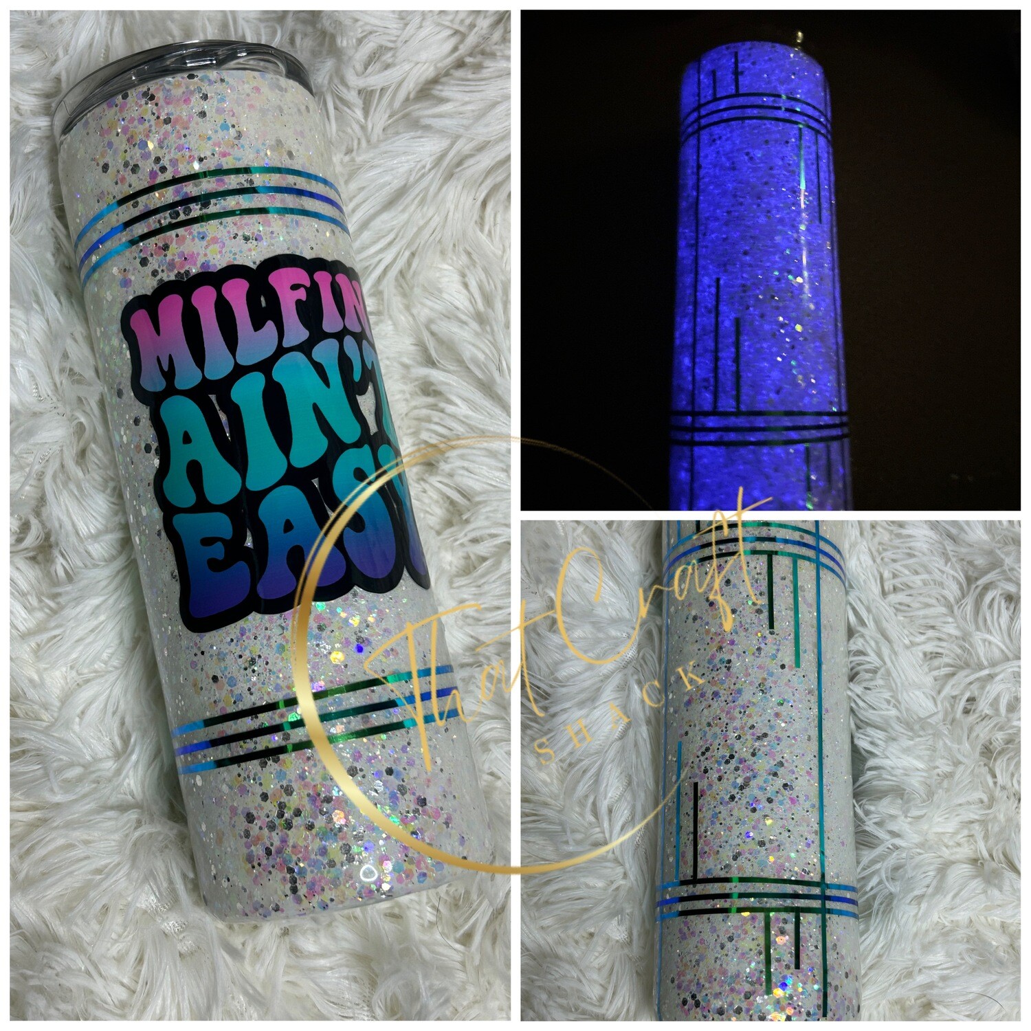 Milfing ain’t easy with glow glitter