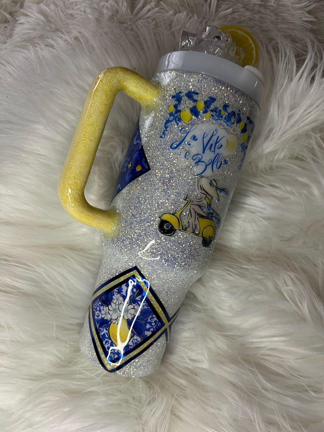 40 Oz Lemon/ Beautiful Life With Ice&amp; Lemon Topper
